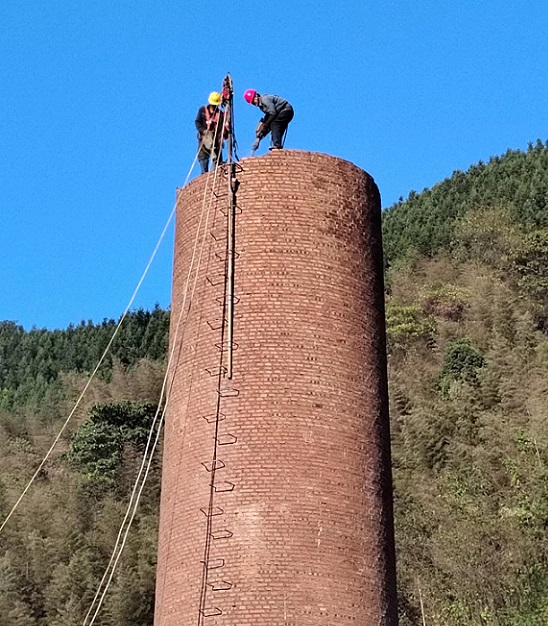 磚煙囪拆除中筒壁的拆除方法步驟